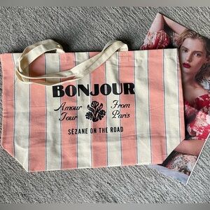 Sezane NWOT Bonjour Amour Tour From Paris Tote